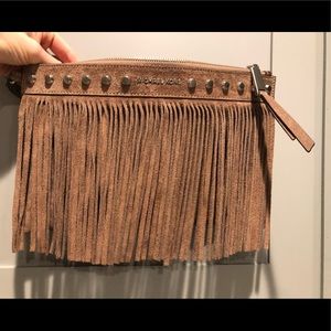 Michael Kors Suede Fringe Clutch